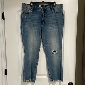 Kut from the Kloth Blue Cropped Ankle Jeans